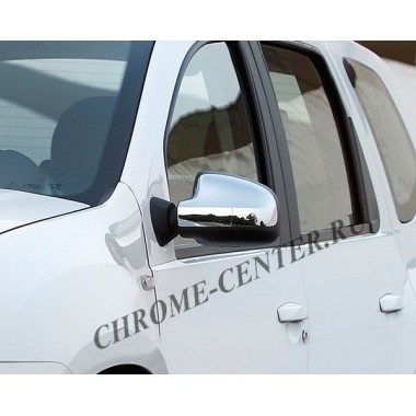 Накладки на зеркала (нерж.сталь) Renault Sandero (2009-) бренд – Omtec (Omsaline) главное фото